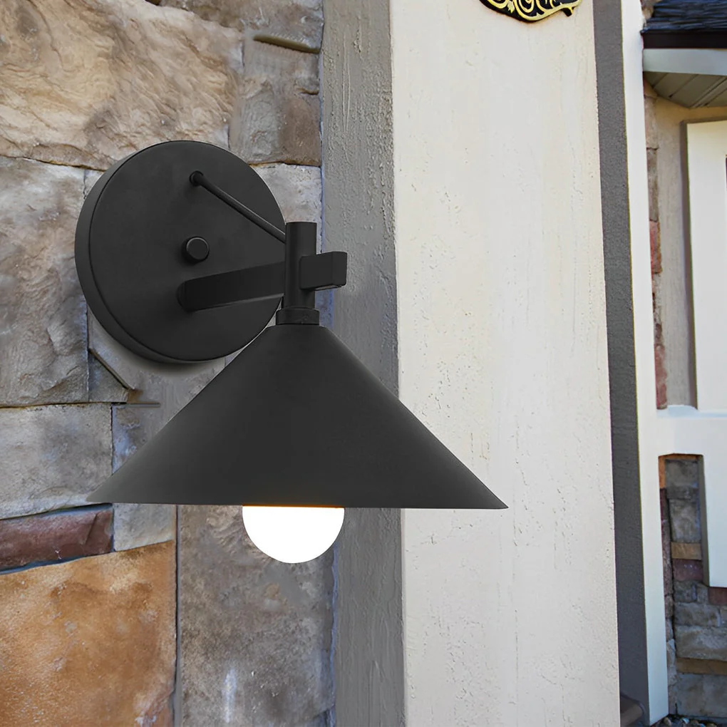 Prirose Conical Retro American Outdoor Wall Sconce