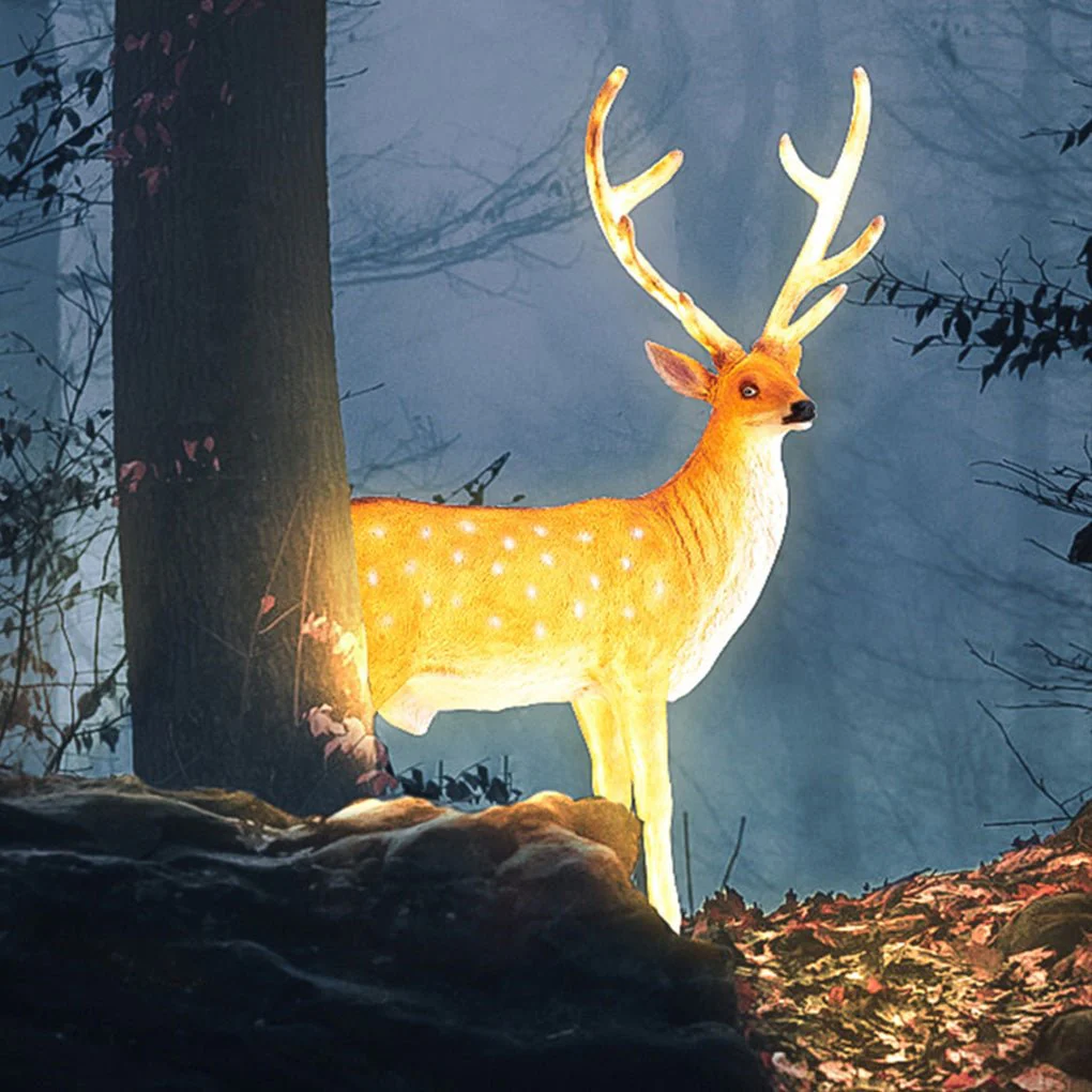 Prosperous Landscape Animal Resin Outdoor Lawn Lights - Image 7