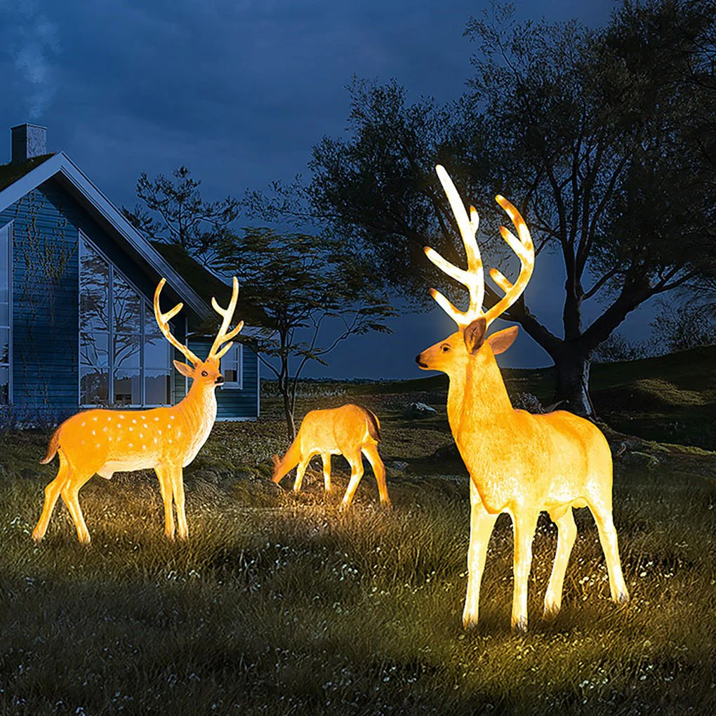 Prosperous Landscape Animal Resin Outdoor Lawn Lights - Image 9