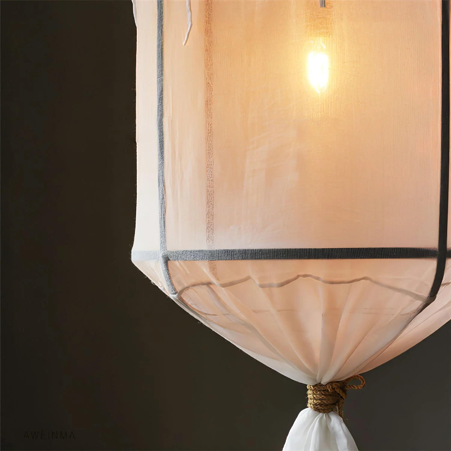 Provence Modern Linen Fabric Pendant Light - Image 16