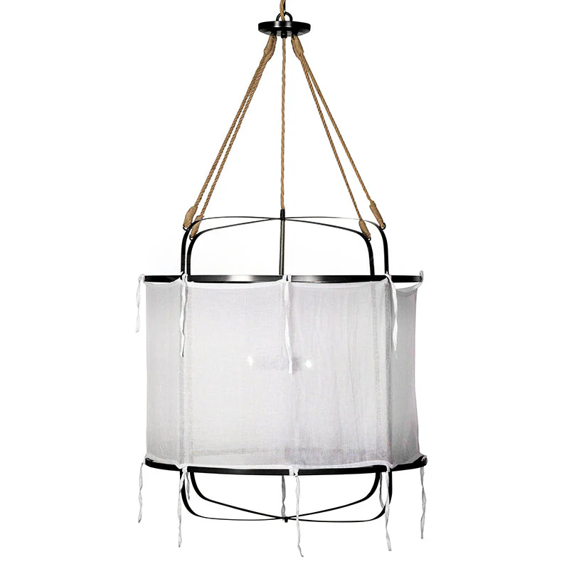 Provence Modern Linen Fabric Pendant Light - Image 24