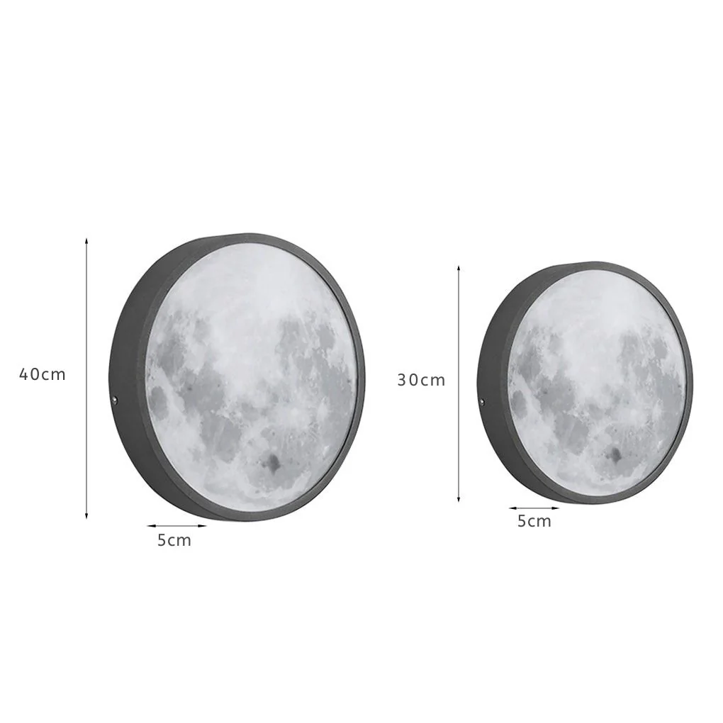 Prudent Creative Moon Glass Steel Outdoor Wall Light - Image 9