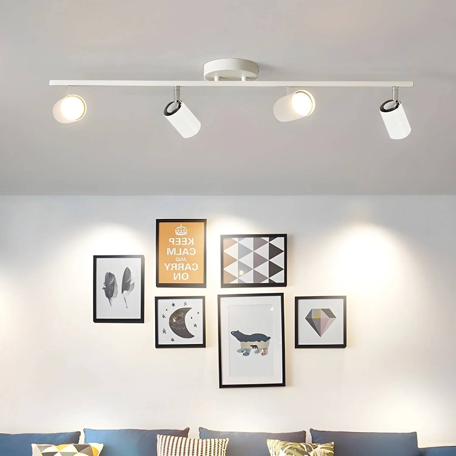 Quadra Aluminum Contemporary Ceiling Light - Image 18