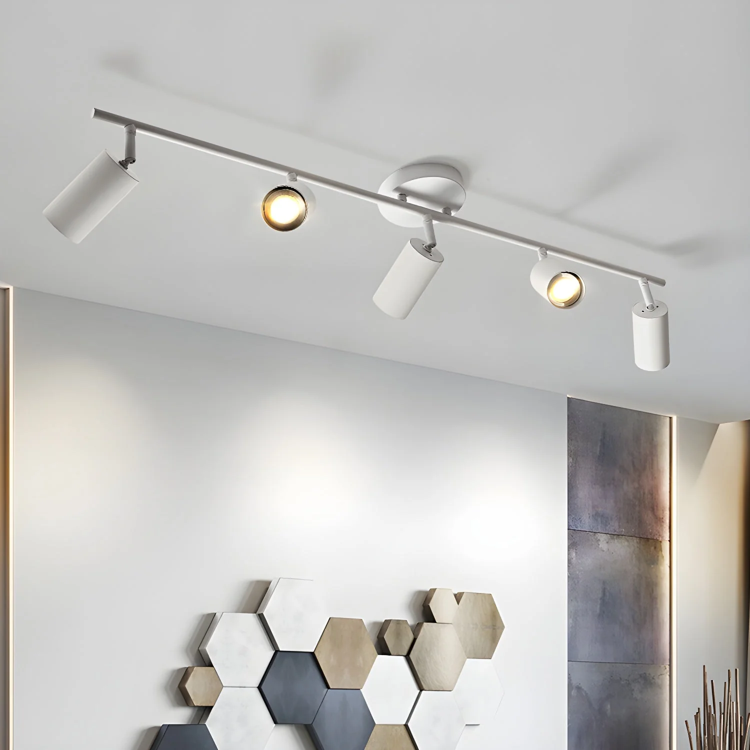 Quadra Aluminum Contemporary Ceiling Light - Image 4