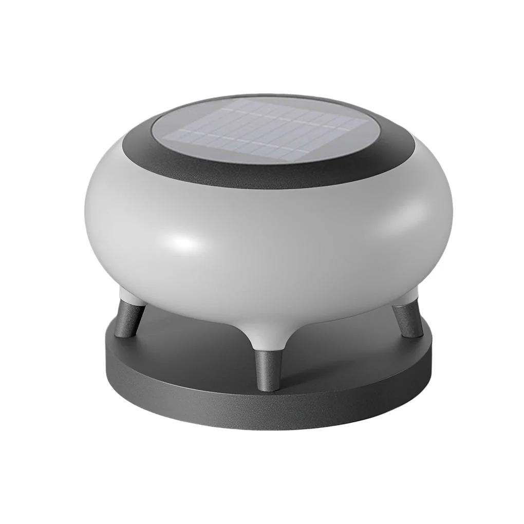Questa Round Drum Modern Steel Outdoor Fence Post Lights - Image 6