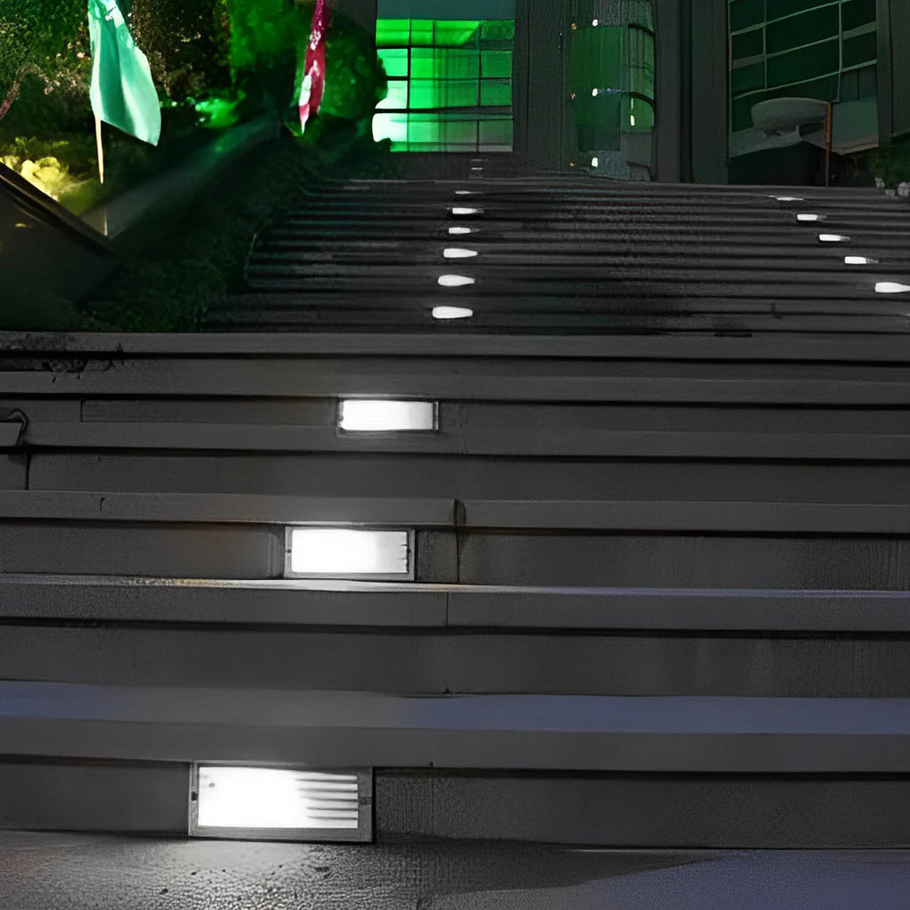 Quine Rectangular Grilles Wall Plastic Outdoor Reccessed Lights - Image 2
