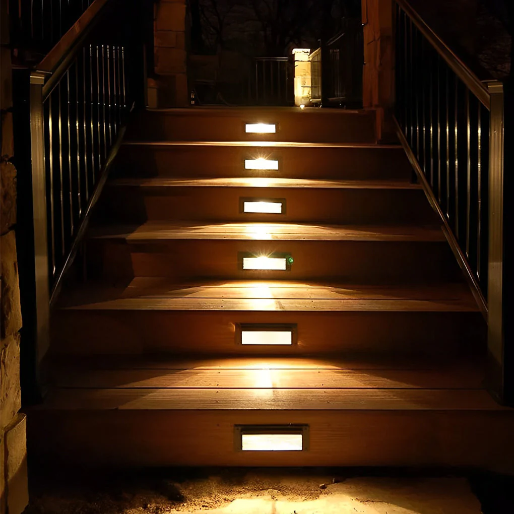 Quine Rectangular Grilles Wall Plastic Outdoor Reccessed Lights - Image 3