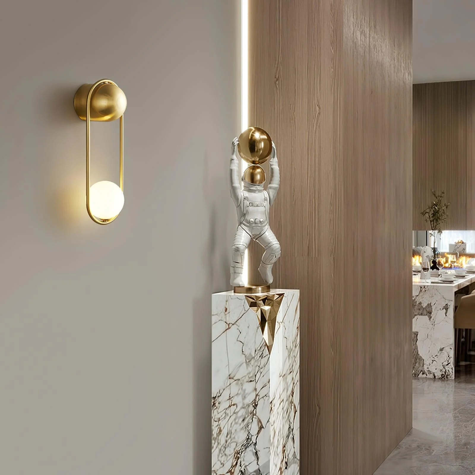 Radiain Brass Minimalist Wall Lamp - Image 14