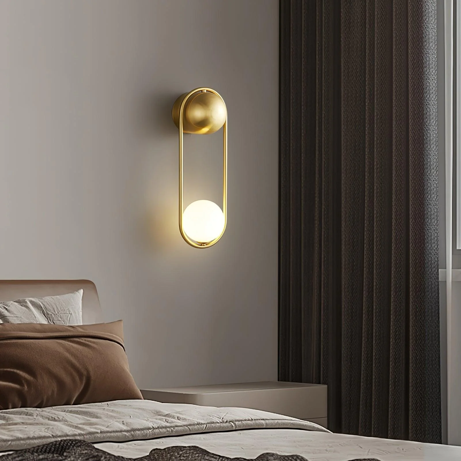 Radiain Brass Minimalist Wall Lamp - Image 28