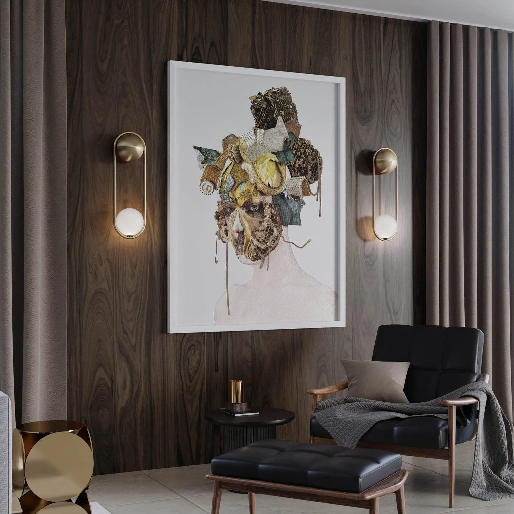 Radiain Brass Minimalist Wall Lamp - Image 3