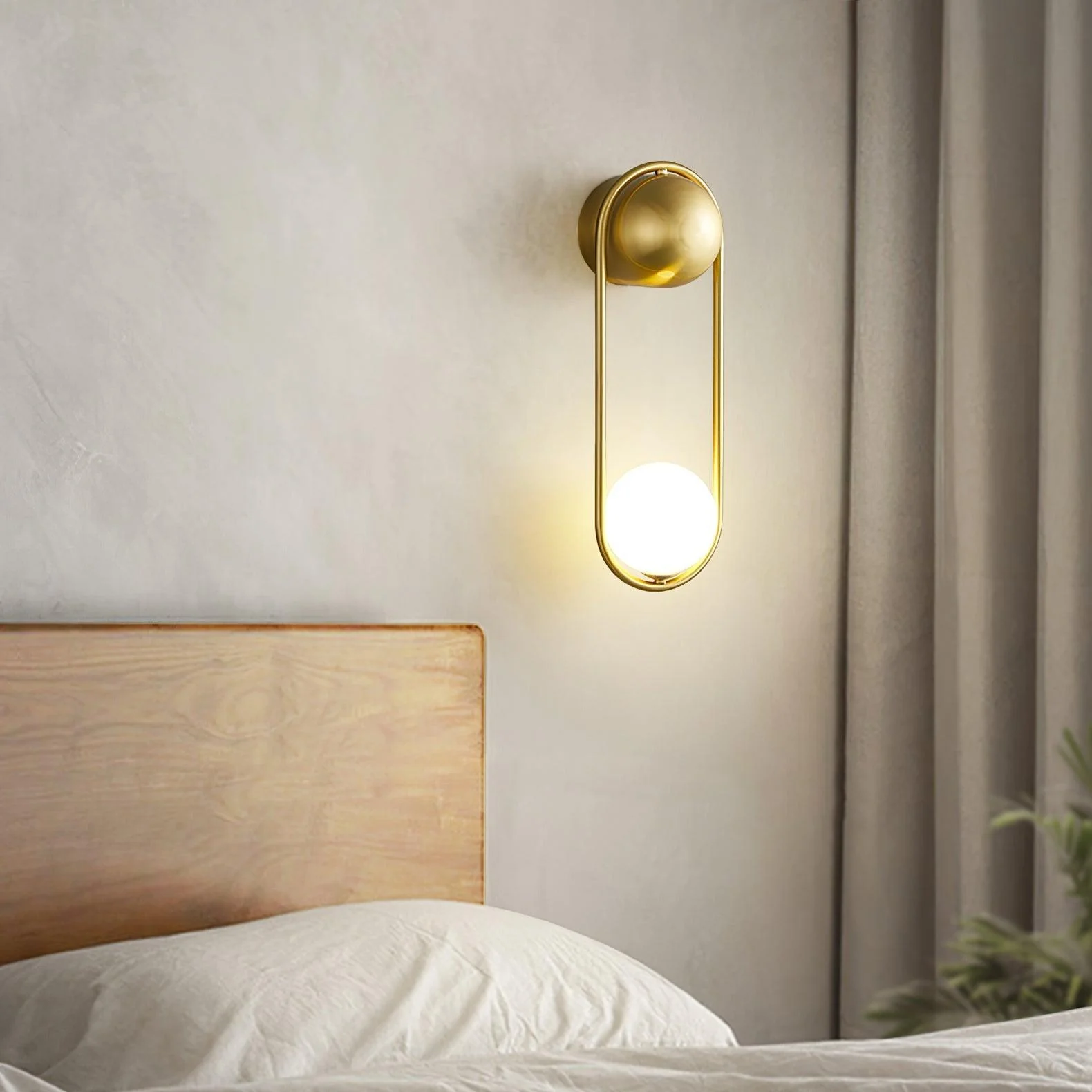 Radiain Brass Minimalist Wall Lamp - Image 40