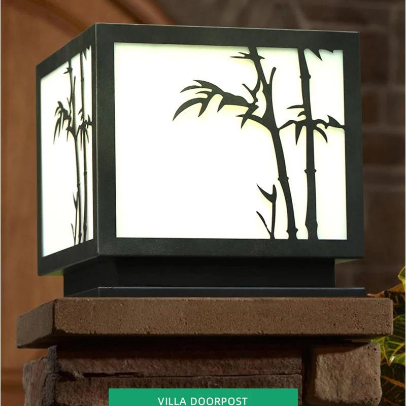 Ramsey Geometric LED Modern Outdoor Pillar Lamp - Image 15