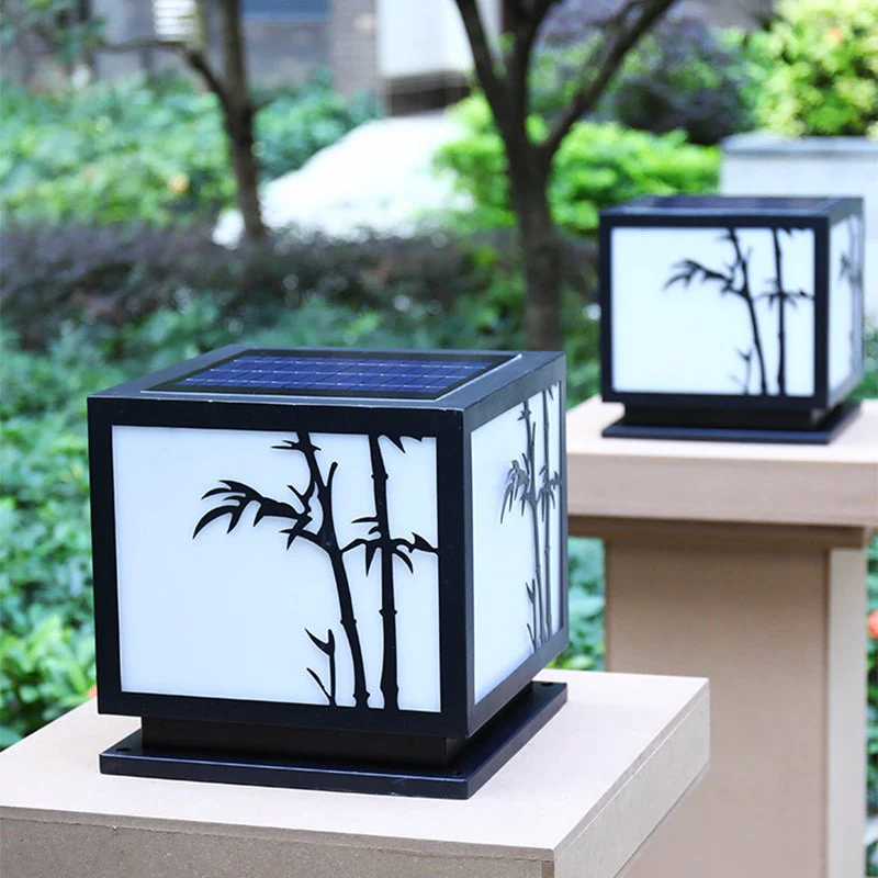 Ramsey Geometric LED Modern Outdoor Pillar Lamp - Image 3