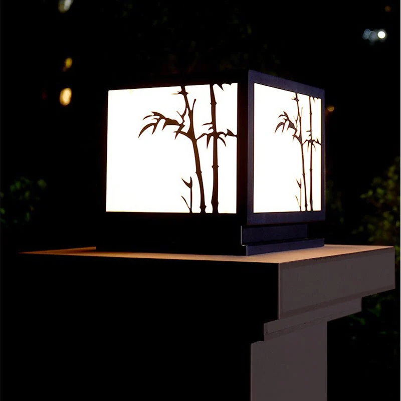 Ramsey Geometric LED Modern Outdoor Pillar Lamp - Image 5