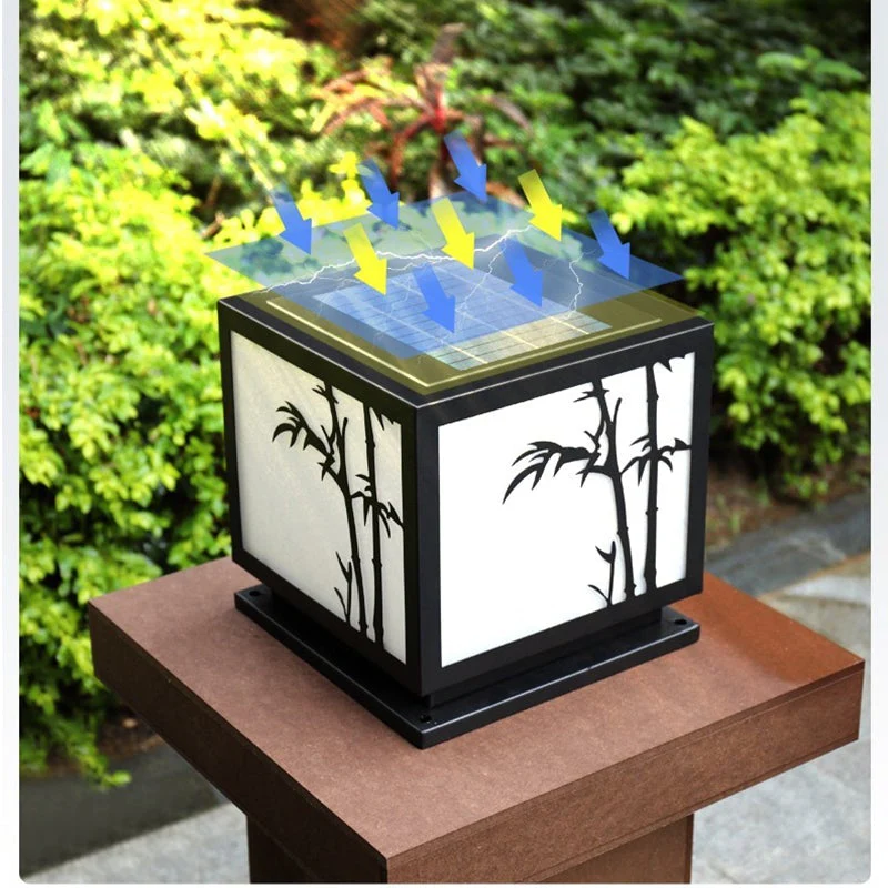 Ramsey Geometric LED Modern Outdoor Pillar Lamp - Image 6
