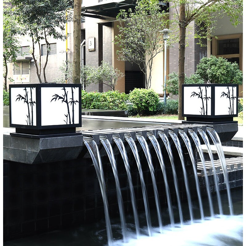 Ramsey Geometric LED Modern Outdoor Pillar Lamp - Image 8