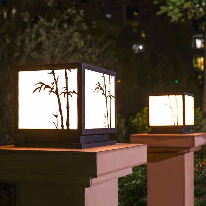Ramsey Geometric LED Modern Outdoor Pillar Lamp - Image 9