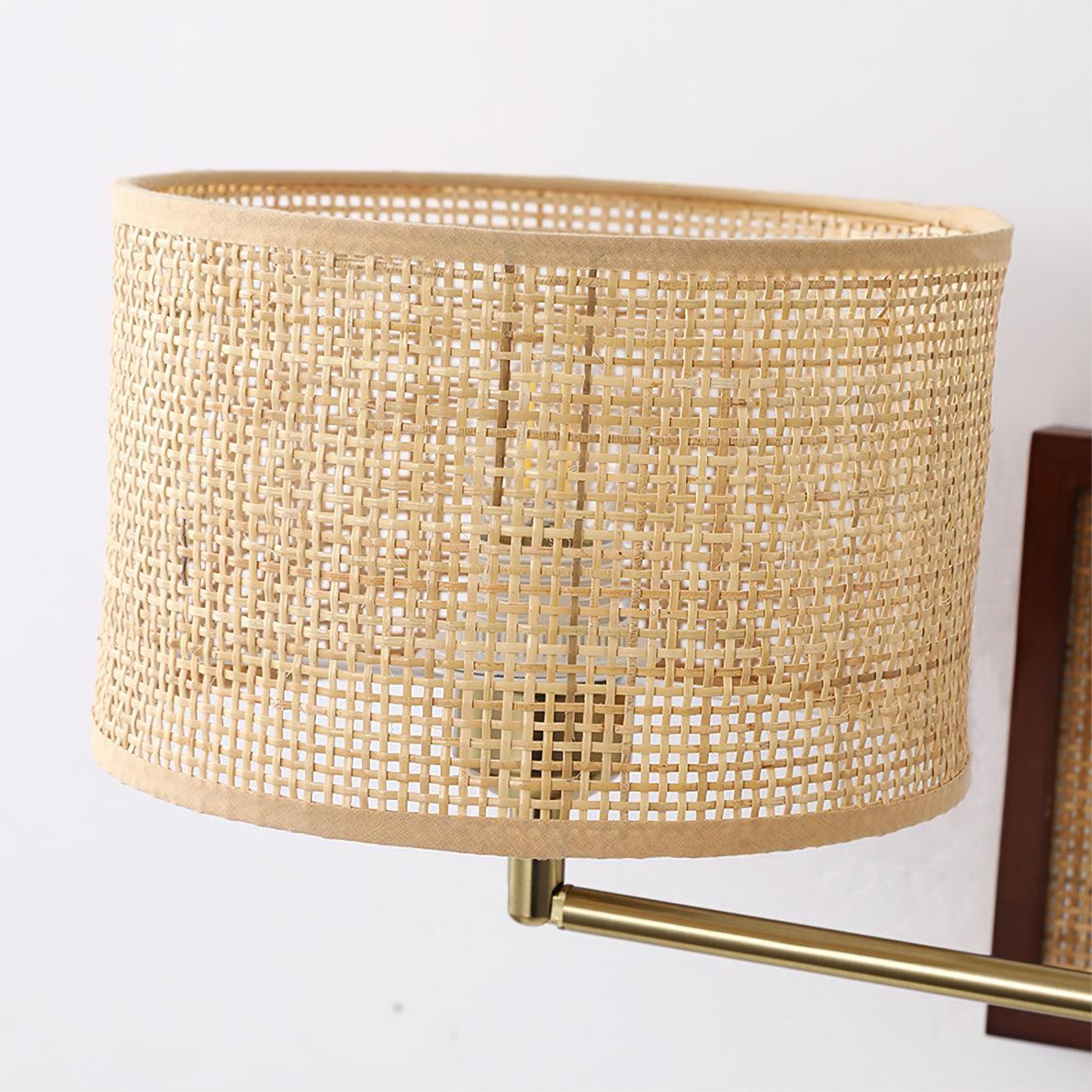 Rattan Farmhouse Bamboo Wall Light - Image 10