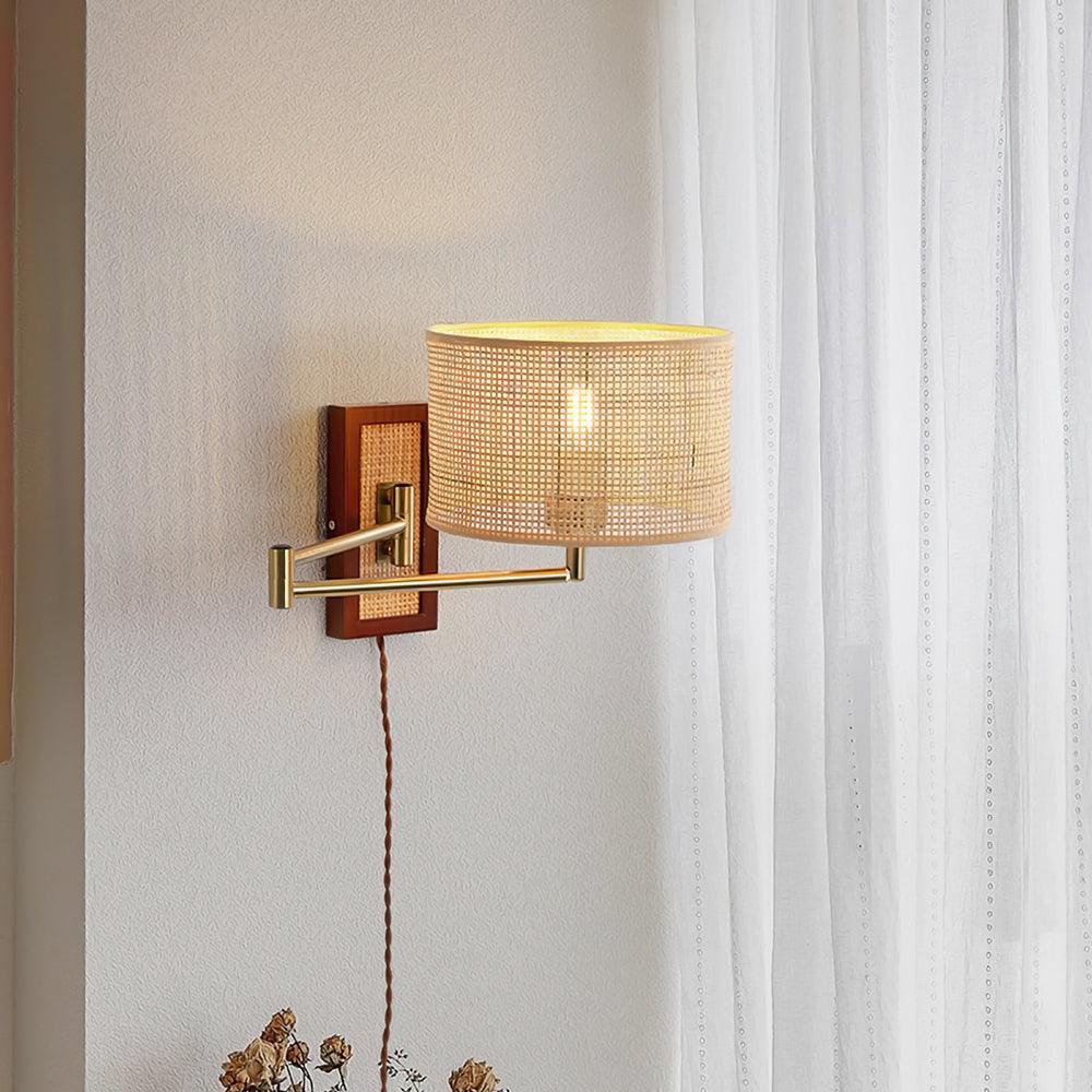 Rattan Farmhouse Bamboo Wall Light - Image 2
