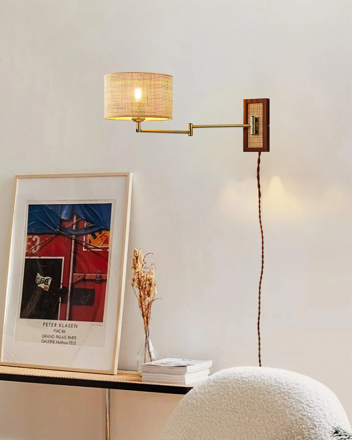 Rattan Farmhouse Bamboo Wall Light - Image 9