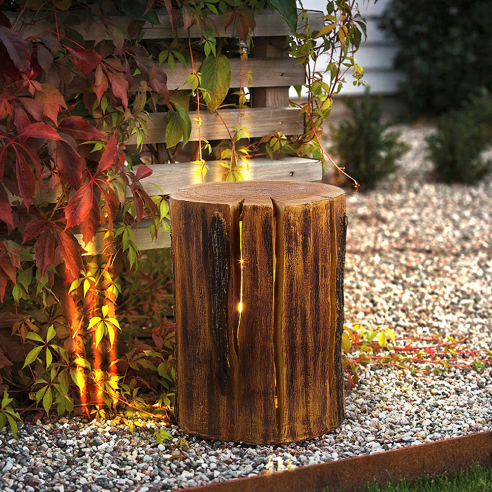 Ray Contemporary Wood Outdoor Floor Lamp - Image 3