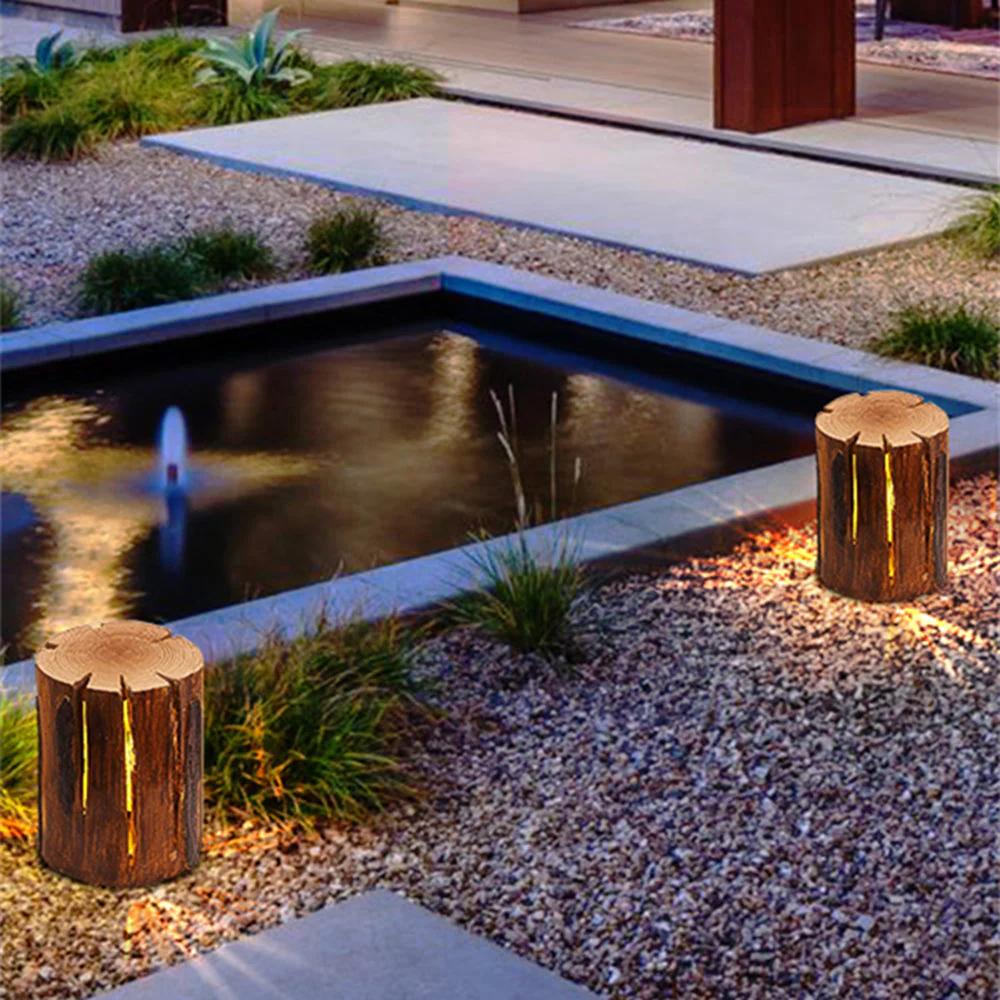Ray Contemporary Wood Outdoor Floor Lamp - Image 9
