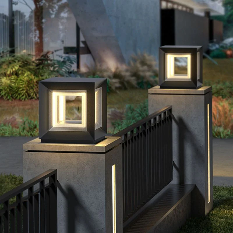Ray LED Modern Outdoor Pillar Light - Image 4