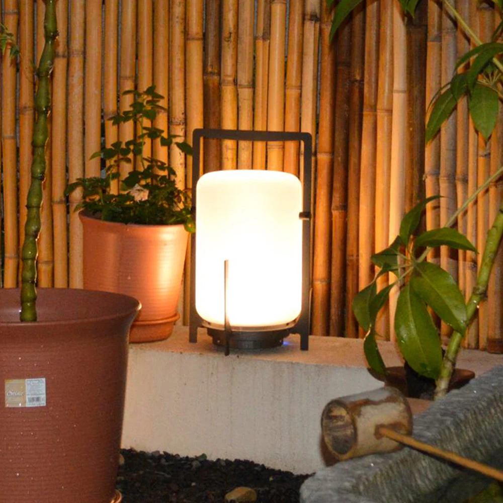 Ray Minimalist Glass Outdoor Floor Lamp - Image 12