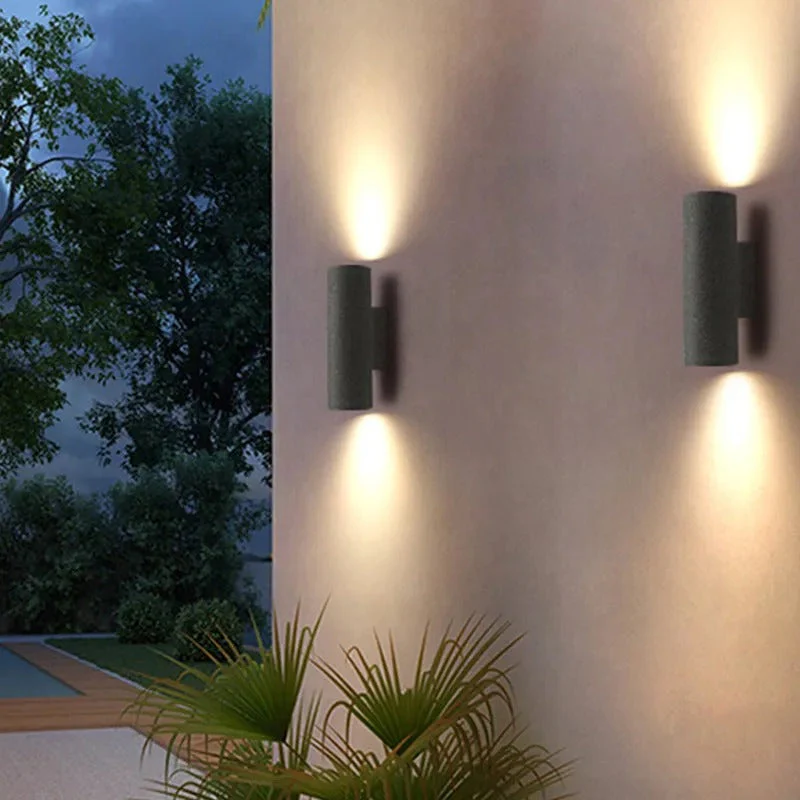Ray Minimalist Outdoor Wall Lamp Cement - Image 11