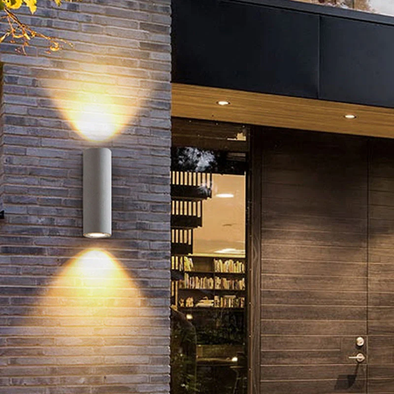 Ray Minimalist Outdoor Wall Lamp Cement - Image 13