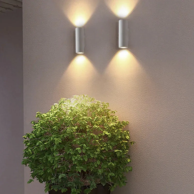 Ray Minimalist Outdoor Wall Lamp Cement - Image 4