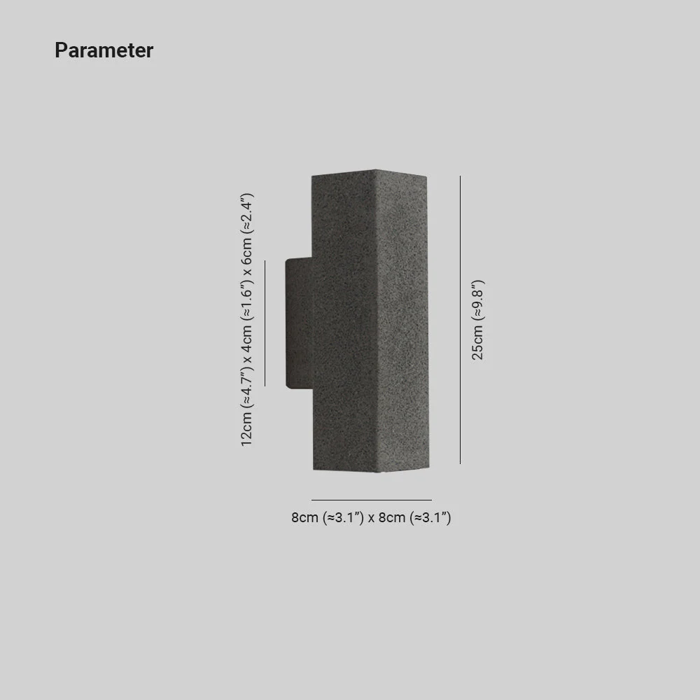 Ray Minimalist Outdoor Wall Lamp Cement - Image 2