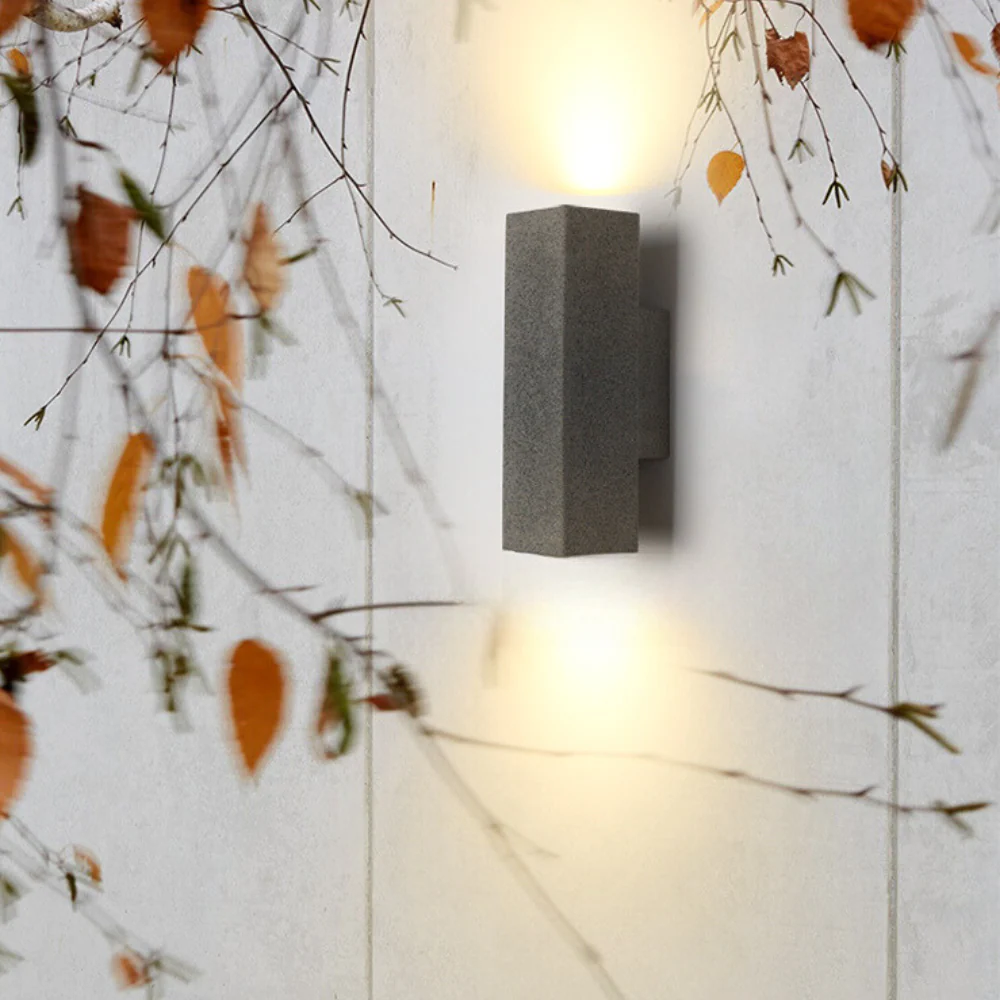 Ray Minimalist Outdoor Wall Lamp Cement - Image 6