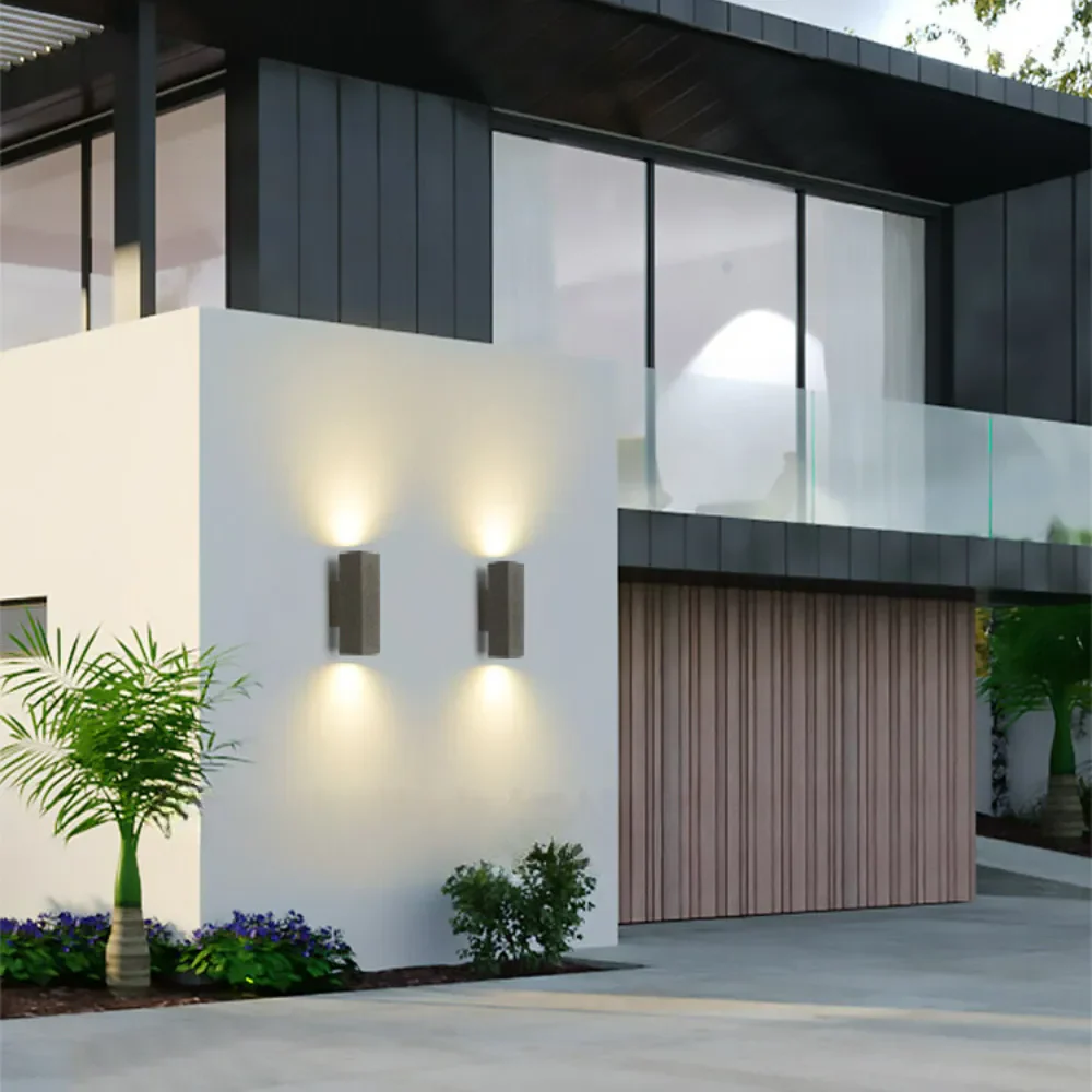 Ray Minimalist Outdoor Wall Lamp Cement - Image 8