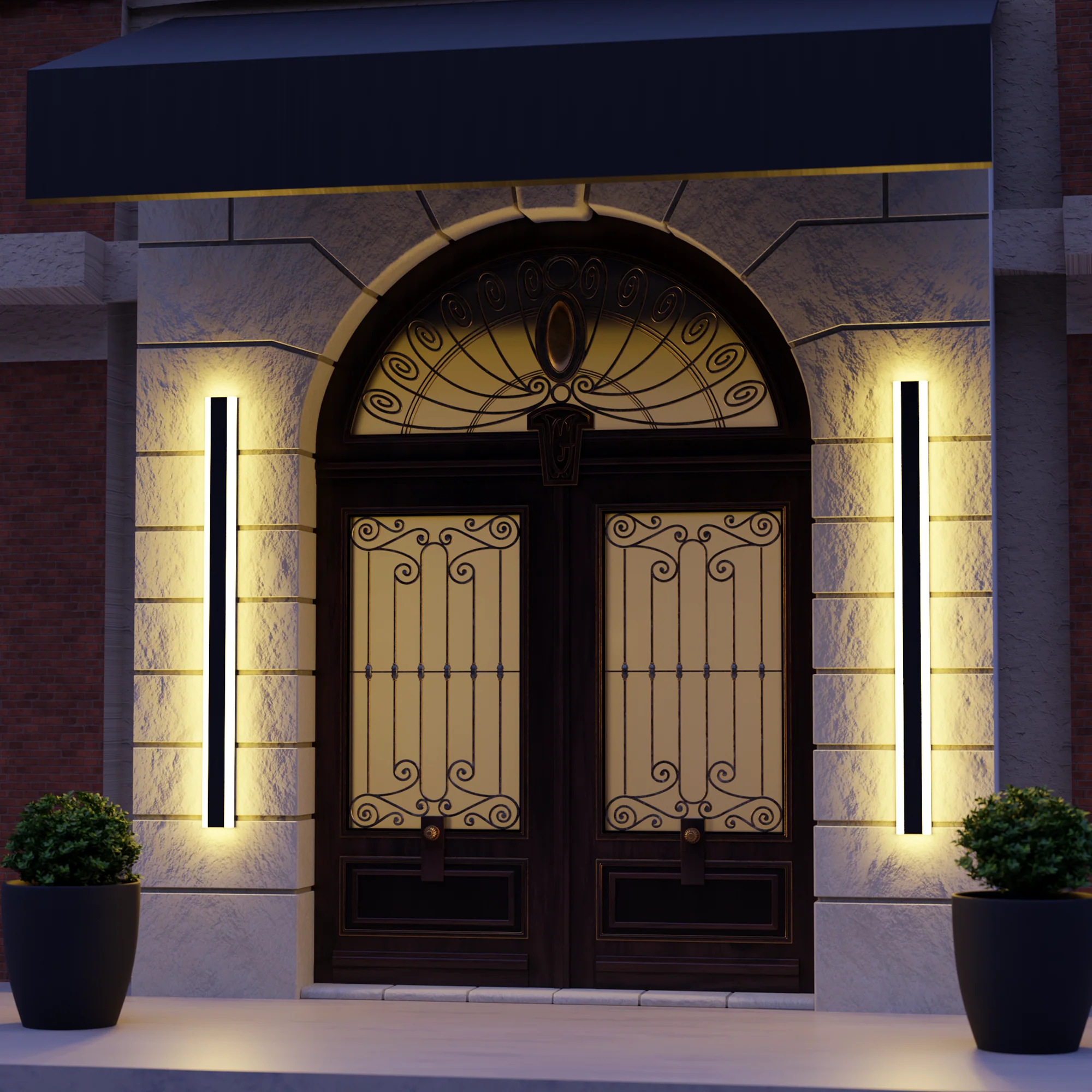 Ray Minimalist Outdoor Wall Lamp - Image 2