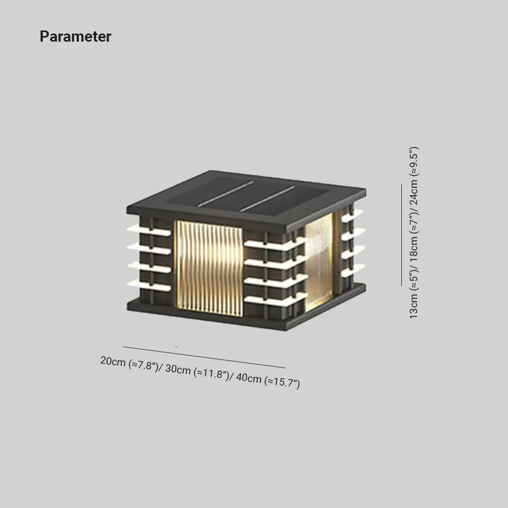 Ray Modern Glass Outdoor Pillar Light - Image 6