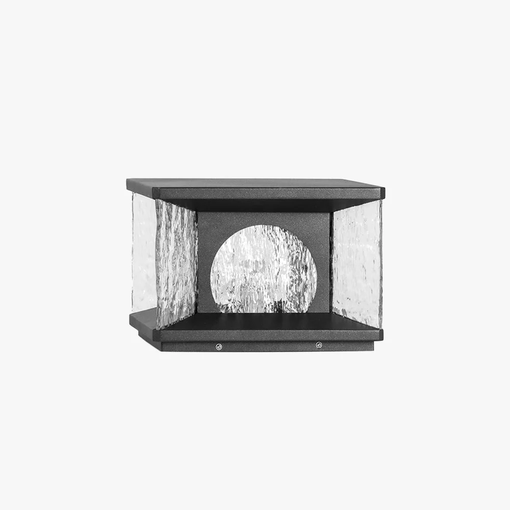 Ray Modern Glass Outdoor Pillar Light