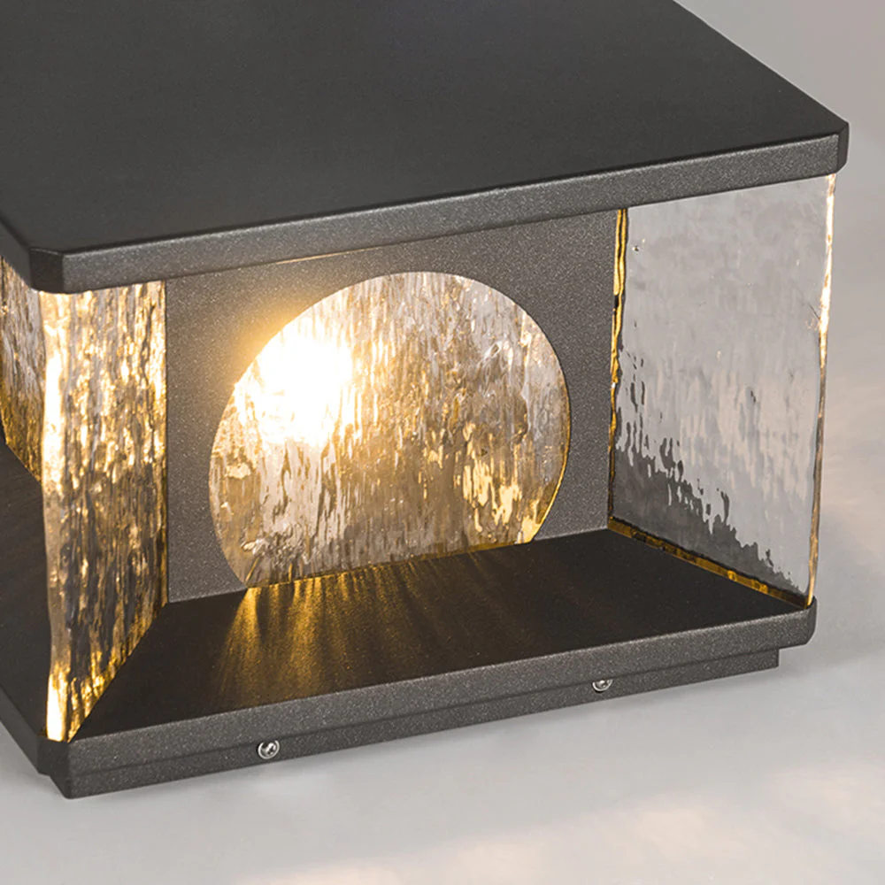 Ray Modern Glass Outdoor Pillar Light - Image 10