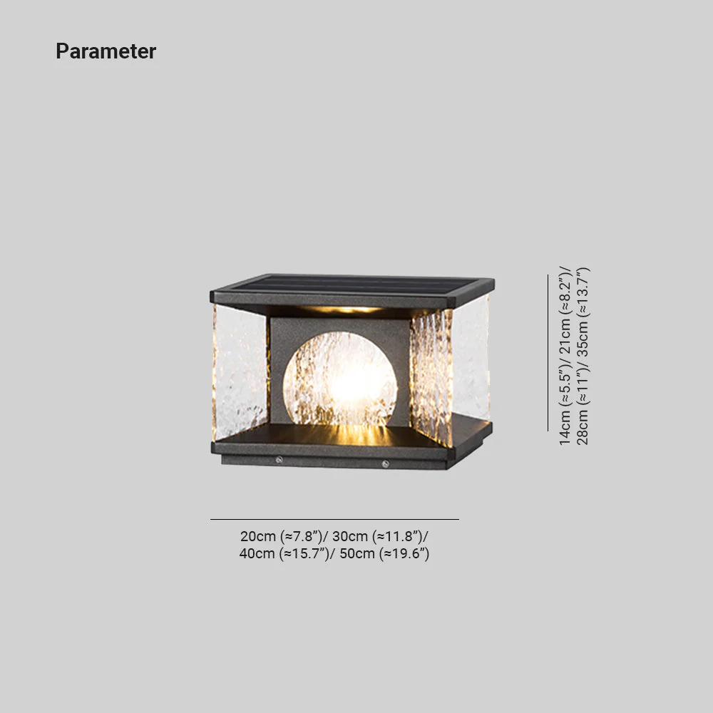 Ray Modern Glass Outdoor Pillar Light - Image 6