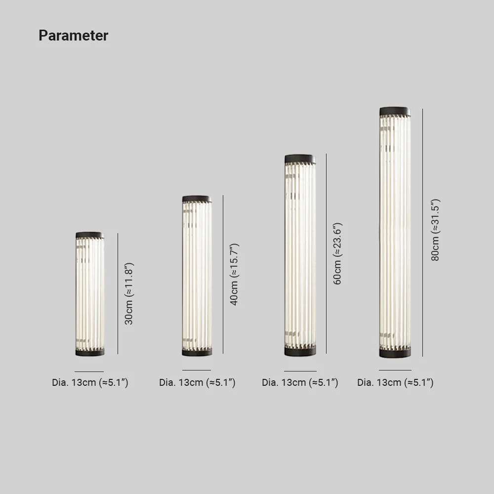 Ray Modern Glass Outdoor Wall Lamp - Image 5