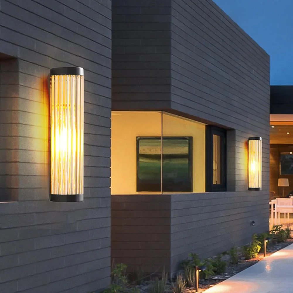 Ray Modern Glass Outdoor Wall Lamp - Image 7