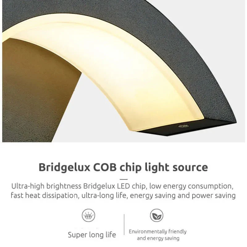 Ray Nordic Arc LED Outdoor Wall Lamp - Image 13