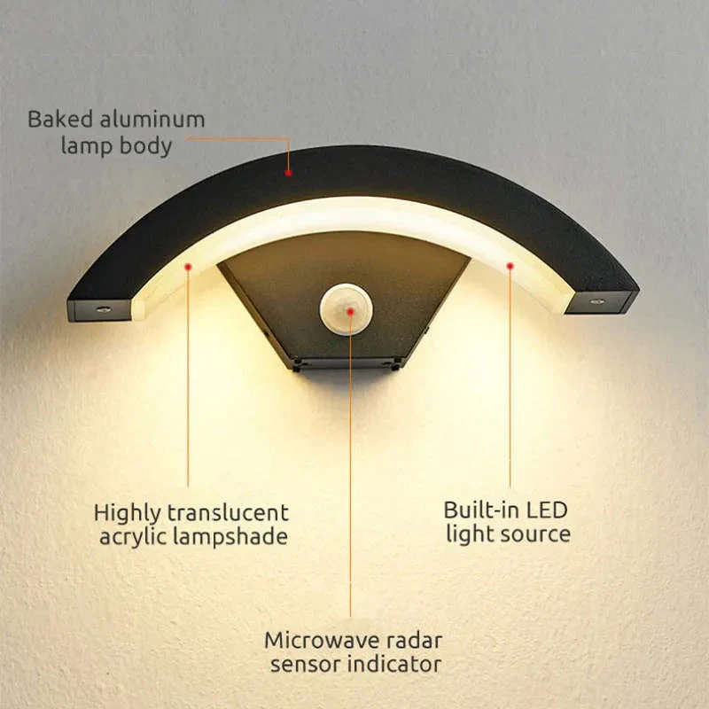 Ray Nordic Arc LED Outdoor Wall Lamp - Image 6