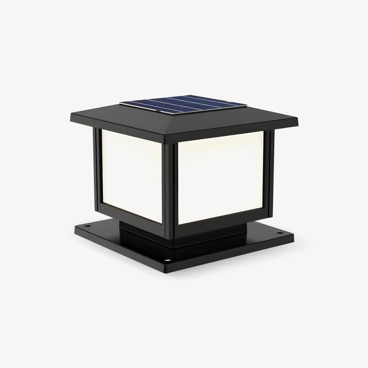 Ray Pavilion-style Square Solar Outdoor Post Light