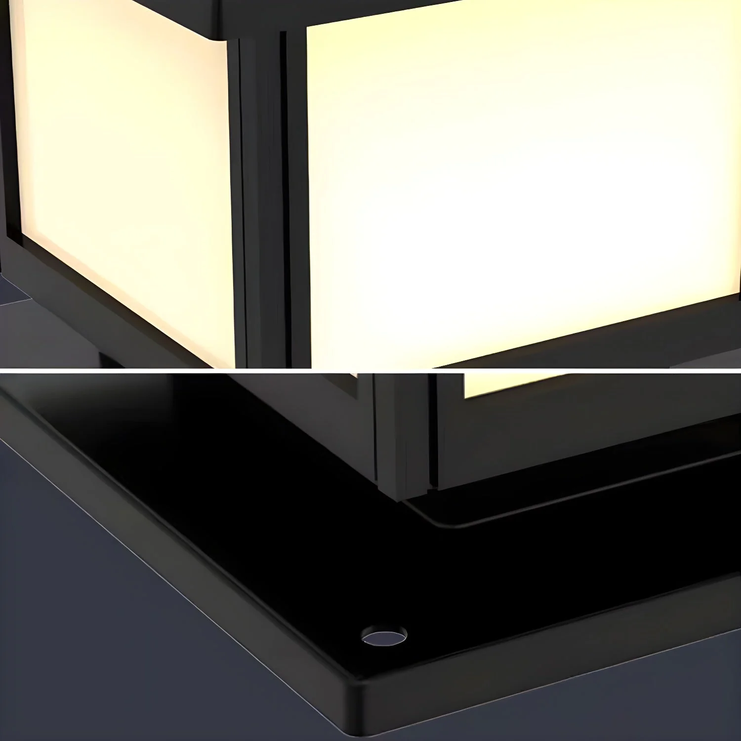 Ray Pavilion-style Square Solar Outdoor Post Light - Image 11