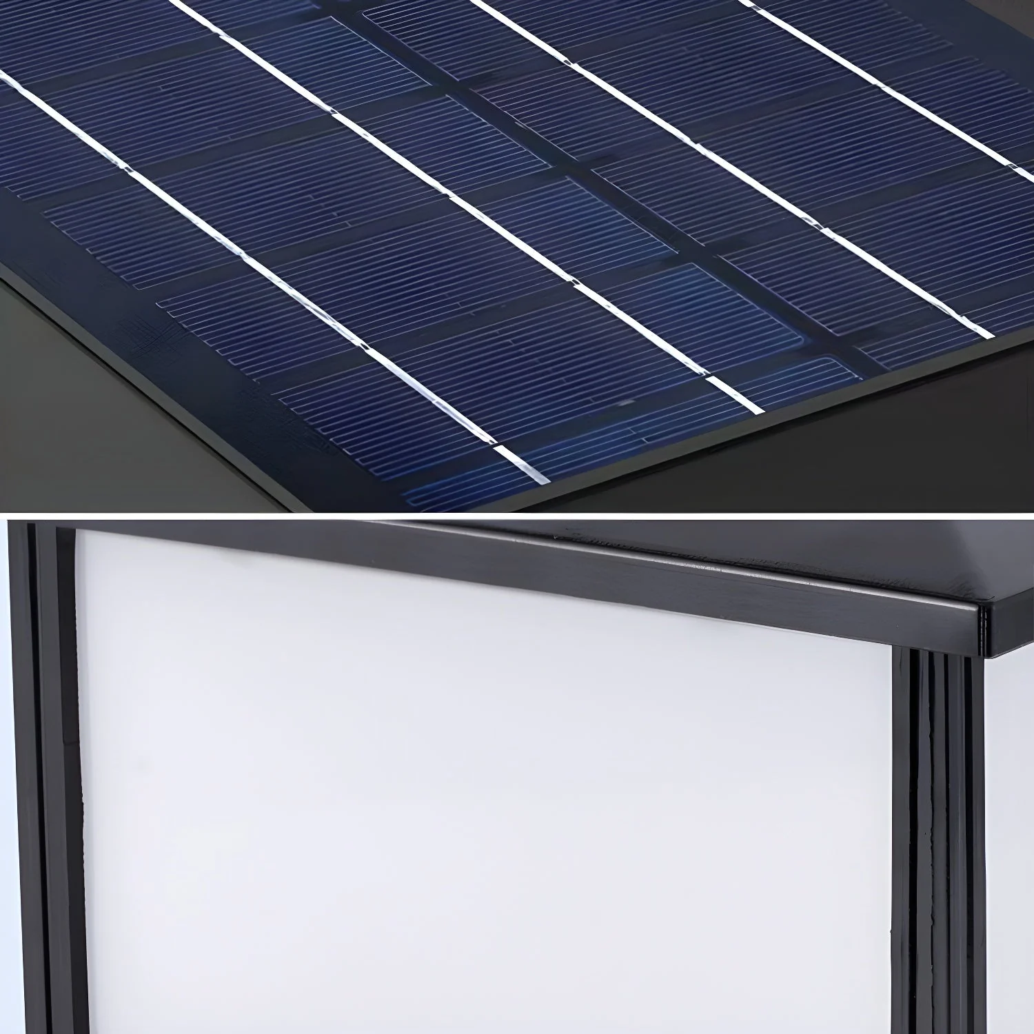 Ray Pavilion-style Square Solar Outdoor Post Light - Image 13