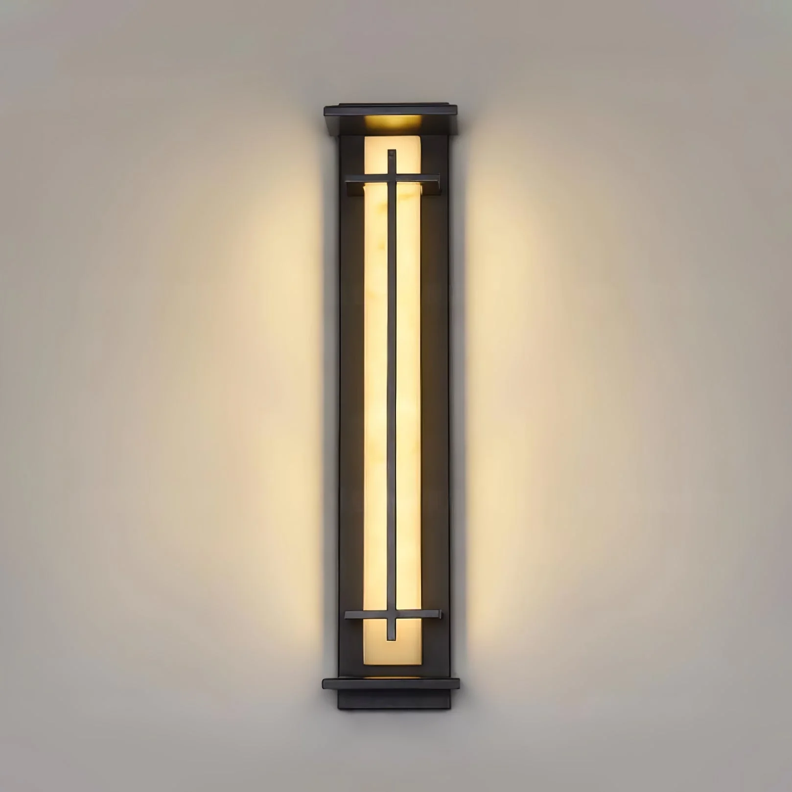 Square Outdoor Wall Light Imitation Alabaster Waterproof - Image 15