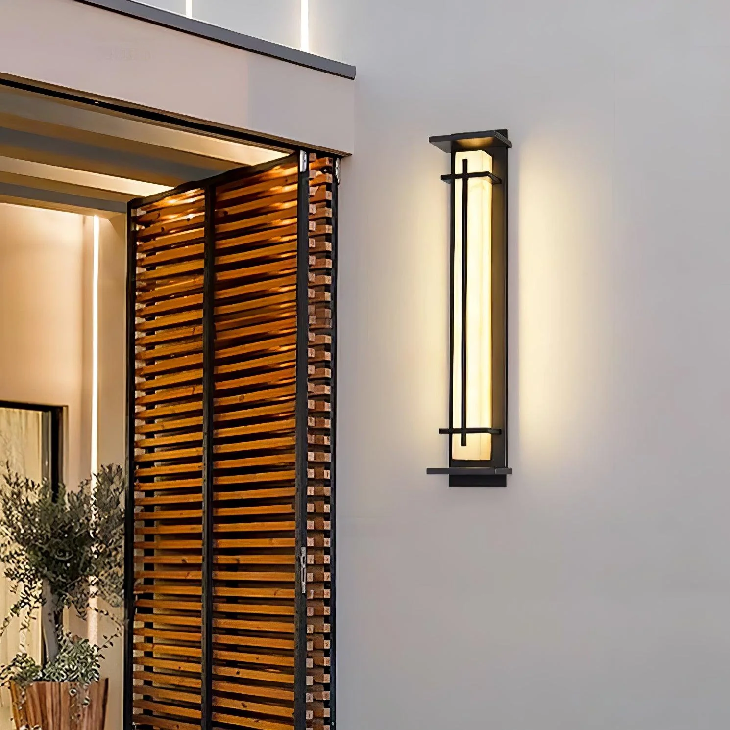 Square Outdoor Wall Light Imitation Alabaster Waterproof - Image 16