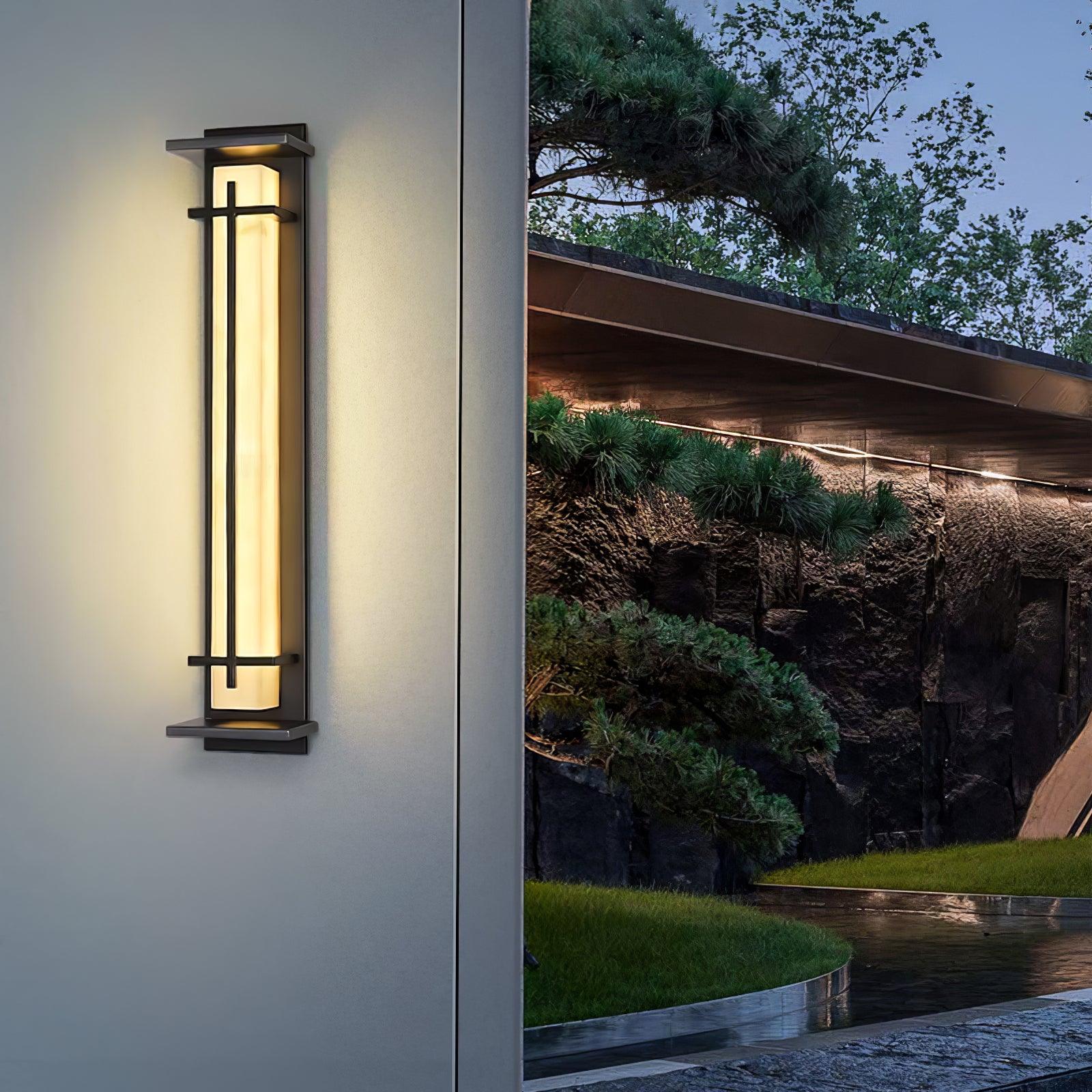 Square Outdoor Wall Light Imitation Alabaster Waterproof - Image 45