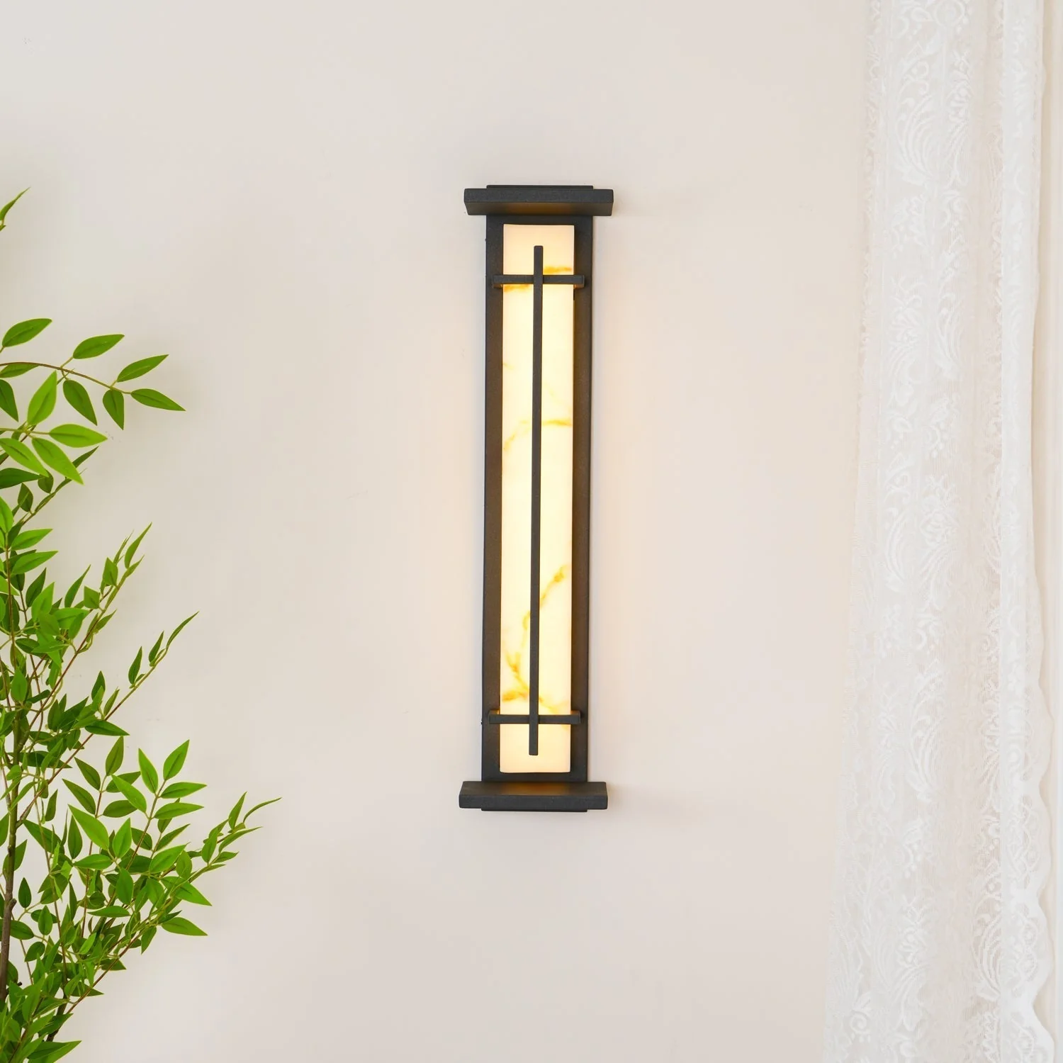 Square Outdoor Wall Light Imitation Alabaster Waterproof - Image 51